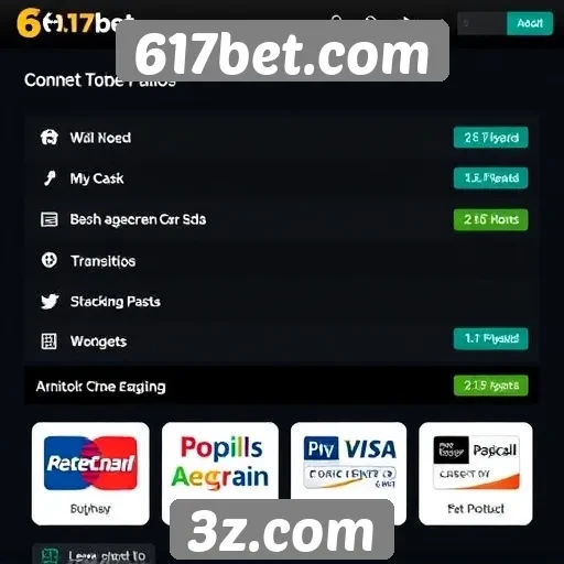 Métodos de pagamento aceitos no 617bet.com