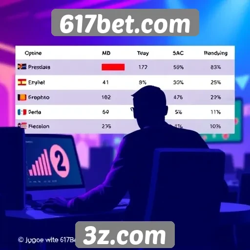Preferências dos usuários do 617bet em jogos online